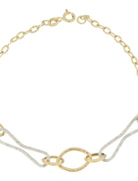 Bracciale Donna Oro Giallo Bianco GL100715