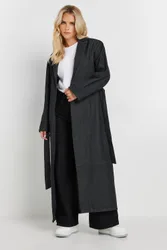 Petite Denim Trench Coat - Black - Size: 16