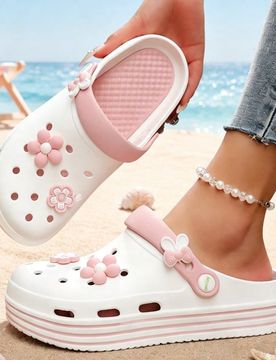 Nuevos zapatos de verano para mujer con suela gruesa, transpirables, cómodos, lindos, casuales para interiores y exteriores, sandalias de playa vers?