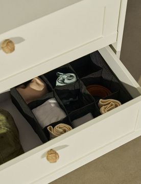 Organizer per armadio con scomparti - nero