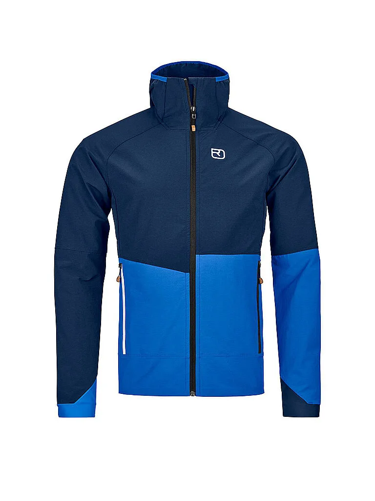 Giacca softshell da uomo Punta Berrino Hoodiie blu S - Ortovox - FashionsVida