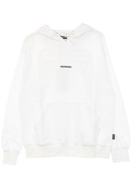 Felpa Leggera Cappuccio Uomo Ribs Hoodie White