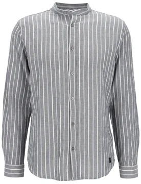 Crinkle stripe shirt male - S - FashionsVida