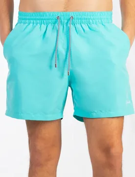 FaÇonnable Pantaloncino Da Bagno Logo Solid Curacao Blue 2XL - Façonnable - FashionsVida