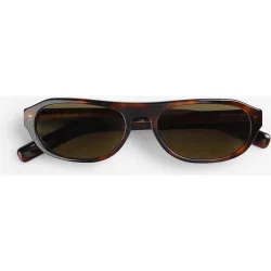 Gafas de sol ovaladas de hombre con montura en acabado carey