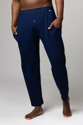 Mens 1 Pack Bamboo Loungewear Selection Classic Bottoms Navy Classic Bottoms Large - Blue - Size: Large