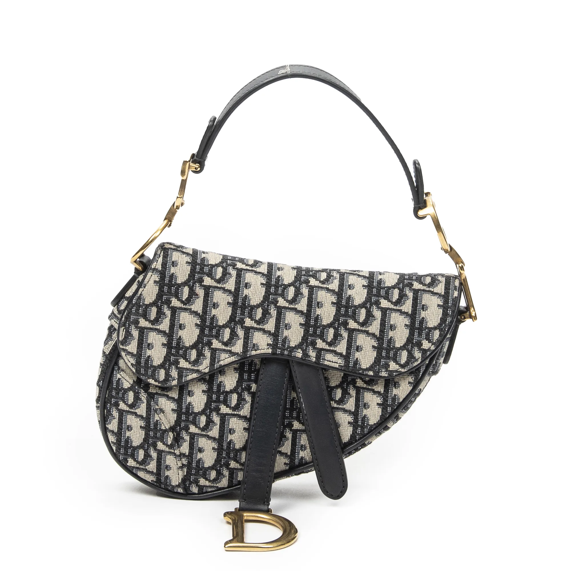 Pre-Owned Womens Mini Saddle Bag Shoulder Bag - Blue/navy - One Size - Dior - FashionsVida