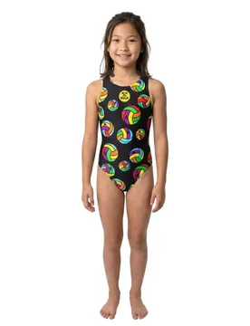 Multi Ball 06 Swimsuit Black 7-8 Years Girls - TURBO - FashionsVida