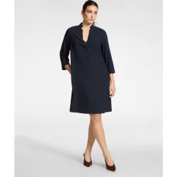 Vestido midi en satén con escote en v