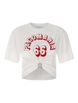 Rabanne T-shirt piercing stampata