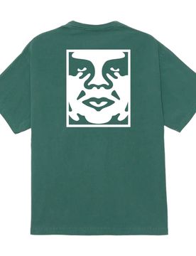 T-shirt obey icon face tee - pigment rain forest