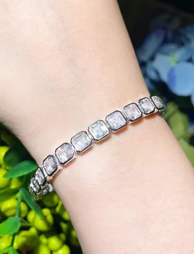 CWWZircons Bling Square Cubic Zirconia Pave Silver Color Bridal Wedding Tennis CZ Bracelets for Women Jewelry Accessories CB260 - Aliexpress - FashionsVida