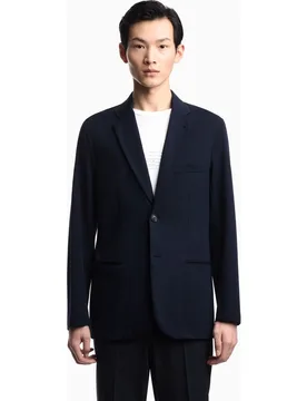 Chaqueta de hombre regular fit en nylon elástico - Emporio Armani - FashionsVida