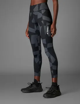 Leggings Terrex Multi Printed 38 Carbon / Black / Black / Black - Adidas - FashionsVida