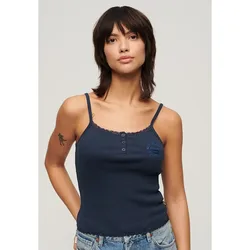 Maglietta Senza Maniche Essential Button Down Richest Navy L-XL