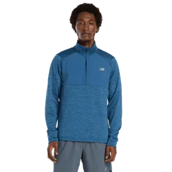 Athletics Heat Grid 1/2 Zip Herren Sweatshirts - Blau - Größe S - Poly Jersey Blue S