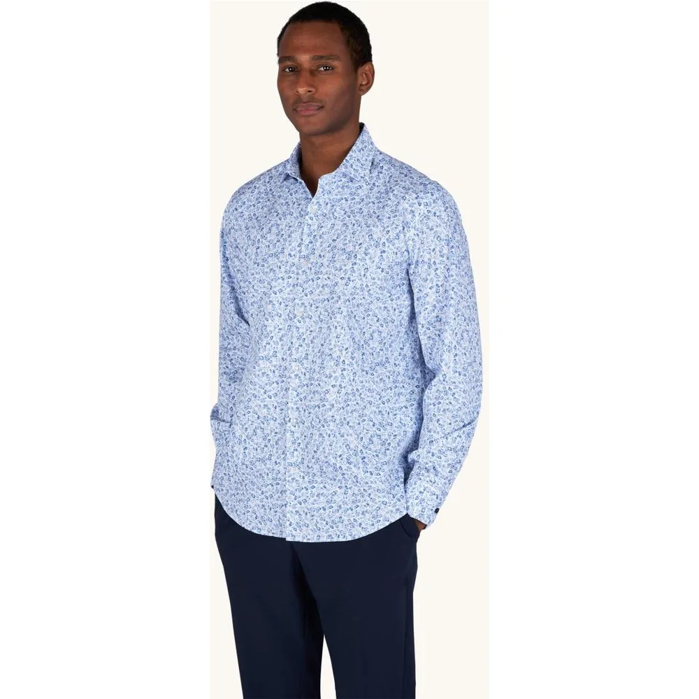 Paul & Shark - Camisa de hombre estampada capsúla AZZURRO - PAUL & SHARK - FashionsVida