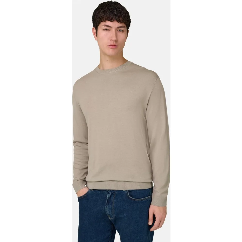Jersey de cuello redondo de lana superfina - Boggi Milano - FashionsVida