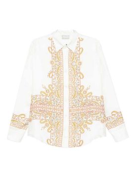 Camicia in seta ricamata
