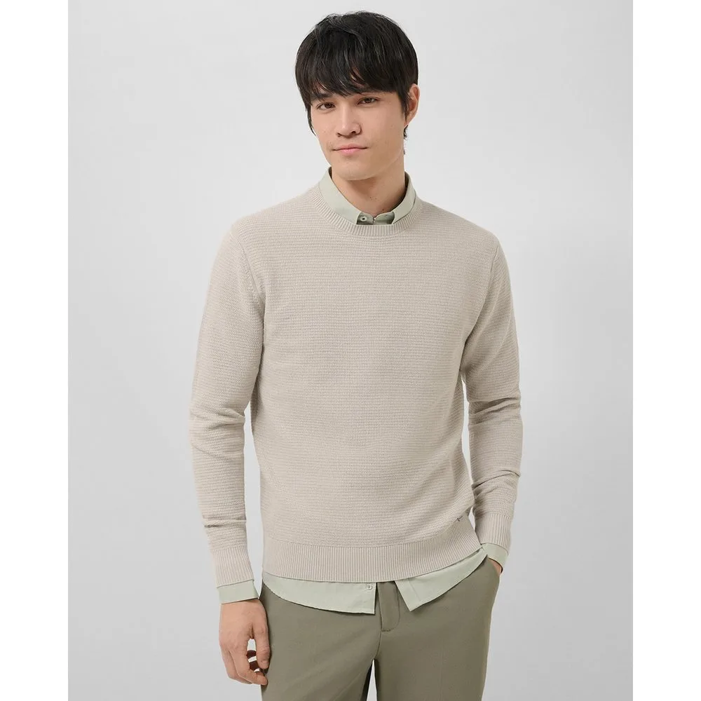 Jersey de hombre cuello redondo high twist estructura - Roberto Verino - FashionsVida