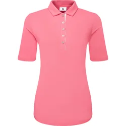 Polo Ruched Lisle, halbarm, pink l