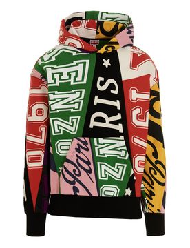 Kenzo Felpa con cappuccio e stampa