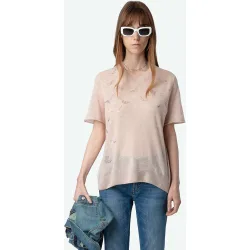 Zadig & Voltaire - Jersey de mujer 100% cachemira Ida Wings con strass