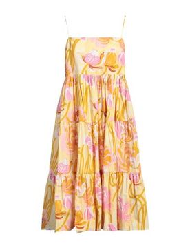 Midi-Kleid Damen Gelb 38 Damen