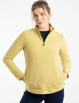 Sarah 1/4 Zip Textured Fleece - Light Green - Size: 22 - Weird Fish - FashionsVida