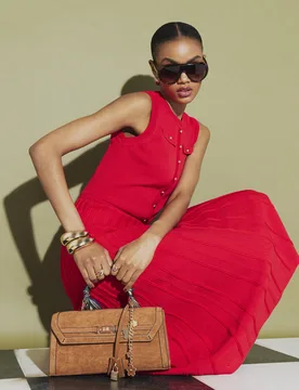 Womens Maxi Dress Red Pointelle - Size Large - River Island - FashionsVida