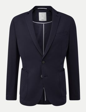BLACK LABEL Slim-Fit Sakko aus Stretch-Jersey Blau 46