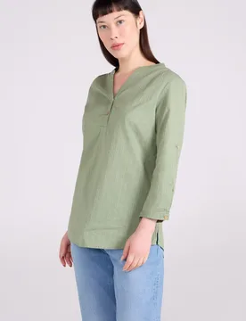 Petra Womens Relaxed Fit 3/4 Sleeve Shirt - Green - Green - Size: 12 - Mountain Warehouse - FashionsVida