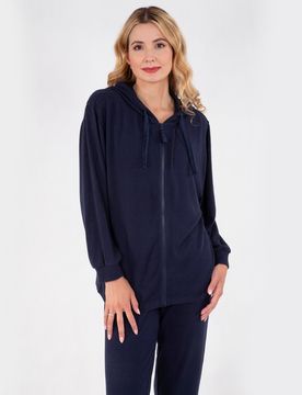 Sweat-shirt à capuche Marine marine chiné XS/S