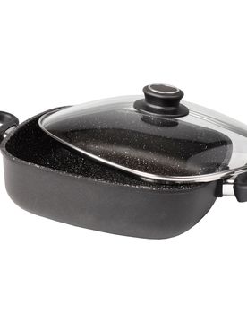 STONELINE Made in Germany Servierpfanne Eckig 24 cm mit Deckel