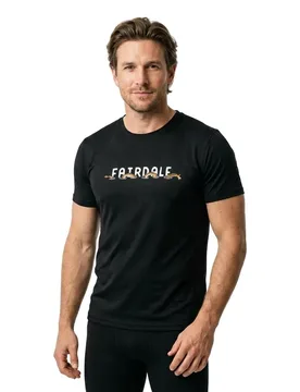 Maglietta A Maniche Corte Giraffeness Monster Black - Fairdale - FashionsVida