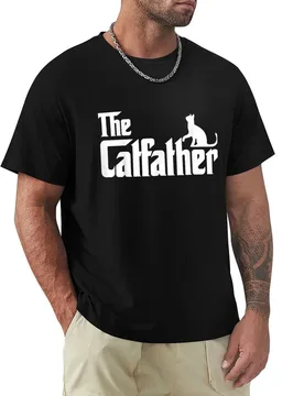 The Catfather Funny Cat Dad Father Lover T-Shirt Plus Size Non-Shrink T-Shirt - Aliexpress - FashionsVida
