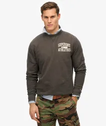 Superdry Herren Athletic Essentials Rundhals-sweatshirt Dunkelgrau - Größe: L