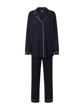CALIDA Pijama navy / blanco