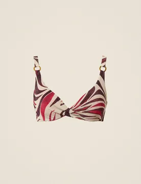 Haut de maillot de bain à armatures avec lurex et imprimé - TWINSET - FashionsVida