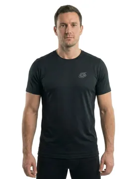 Troy Designs Maglietta A Maniche Corte Flowline Black - Lee - FashionsVida