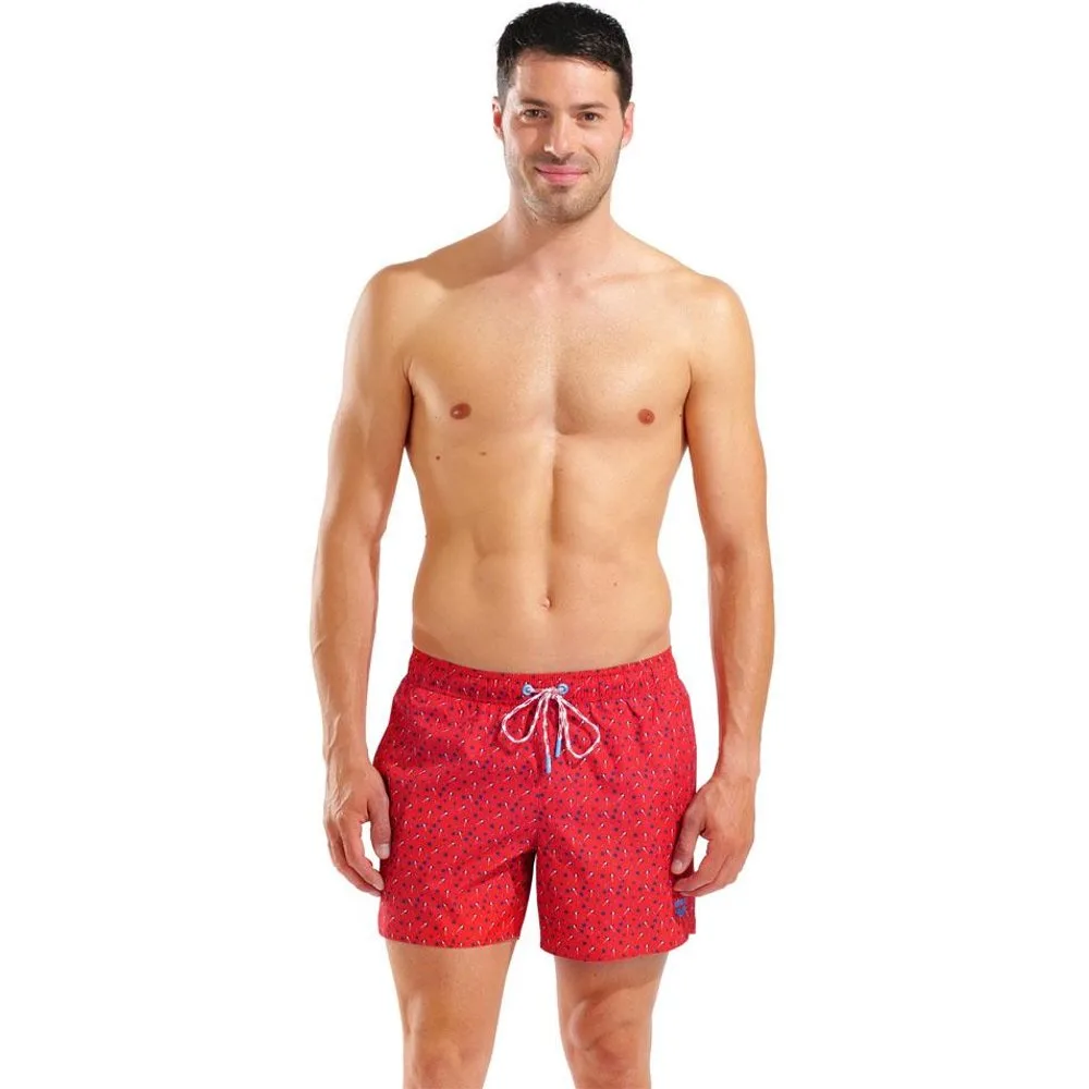 Bañador corto de hombre Water Prints - Arena - FashionsVida