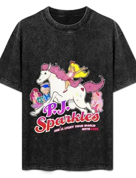 PJ Sparkles Blaze Glimmer Glowie and Sparks Cast Tribute T-Shirt Art Pattern Printed Casual Top - Aliexpress - FashionsVida