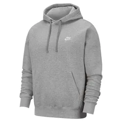 Unisex Adult Sportswear Club Hoodie (Dark Grey Heather/matted Silver/white) - Size X-Large