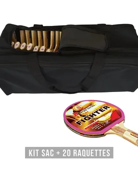 Racket Kit (bag + 20 Rackets) Fighter Black One Size - Sporti France - FashionsVida