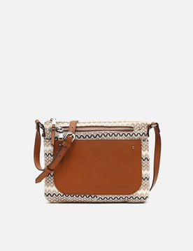 Sac bandoulière petit Tarvos avec imprimé jacquard ED