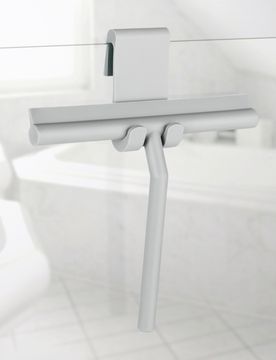Badezimmerwischer Silikon Mola Grau, Edelstahl ummantelt mit Silikon