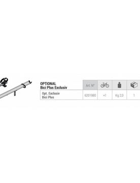 Accessorio per portabici posteriore Canalina bici aggiuntiva