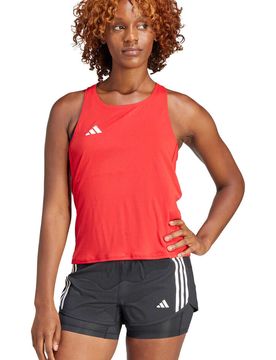 Adizero camiseta técnica tirantes mujer Rojo (XL)