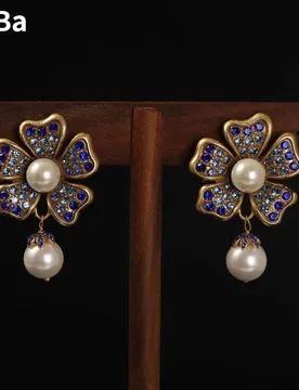 Trendy Jewelry Hot Selling Vintage Temperament Colorful Flower Simulated Pearl Earrings For Women Fashion Accessories - Aliexpress - FashionsVida