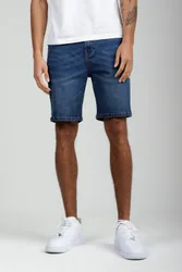 Mens Cotton Blend Regular-Fit Denim Shorts - - Size: L